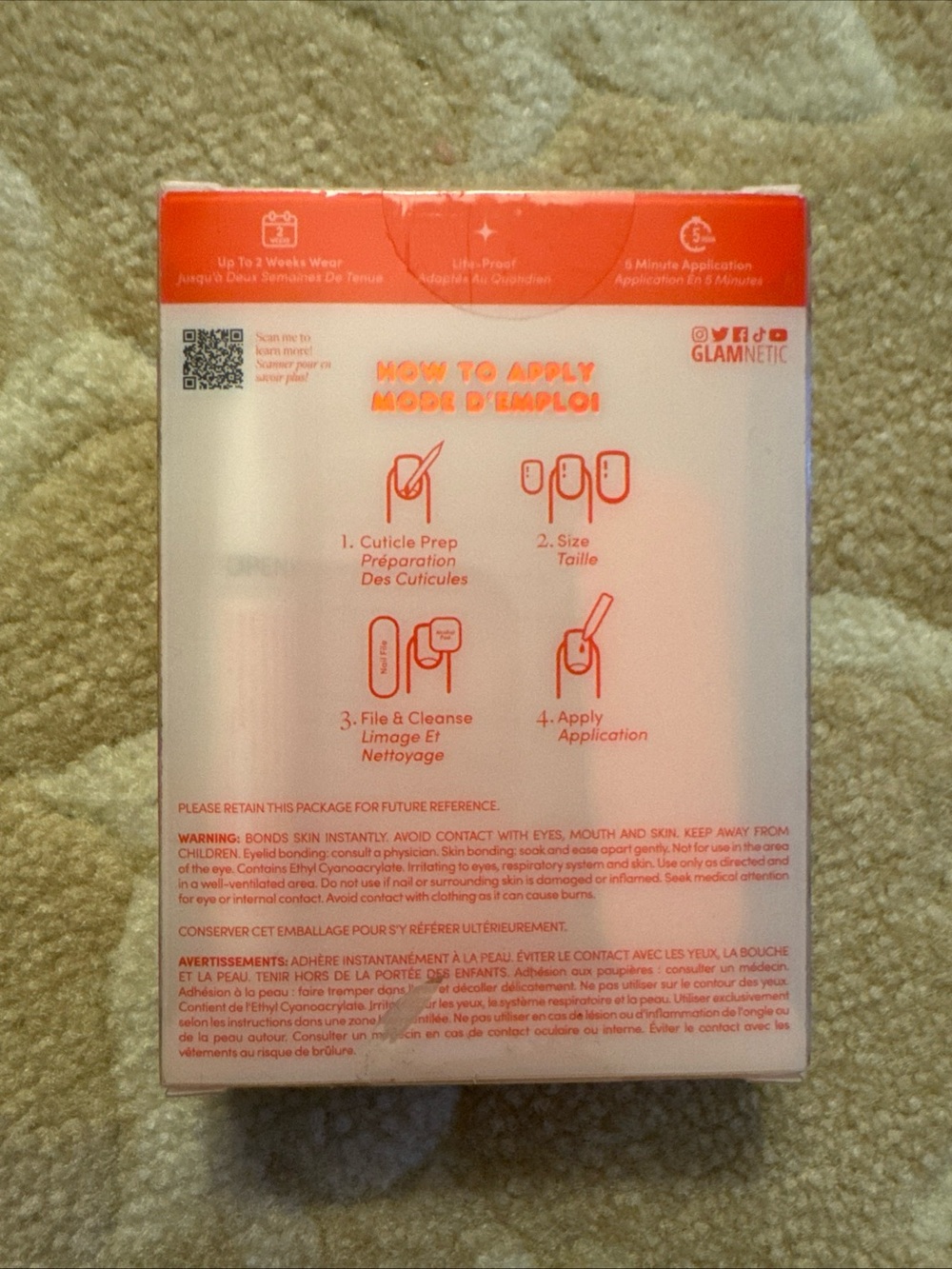 Glamnetic Hello Kitty Pink Press-On Nails - Soft Pink Set NIB unopened - Picture 5 of 6